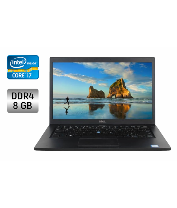 Ультрабук Dell Latitude 7480 / 14&quot; (1920x1080) IPS / Intel Core i7-7600U (2 (4) ядра по 2.8 - 3.9 GHz) / 8 GB DDR4 / 256 GB SSD / Intel HD Graphics 620 / WebCam / Windows 10 - 1