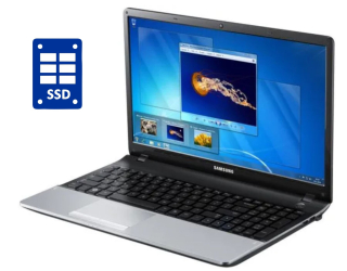 БУ Ноутбук Samsung 300E / 15.6&quot; (1366x768) TN / Intel Core i3-2350M (2 (4) ядра по 2.3 GHz) / 8 GB DDR3 / 240 GB SSD / Intel HD Graphics 3000 / WebCam / DVD-ROM / Win 10 Pro из Европы в Одесі