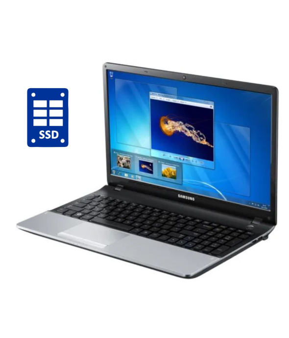 Ноутбук Samsung 300E / 15.6&quot; (1366x768) TN / Intel Core i3-2350M (2 (4) ядра по 2.3 GHz) / 8 GB DDR3 / 240 GB SSD / Intel HD Graphics 3000 / WebCam / DVD-ROM / Win 10 Pro - 1