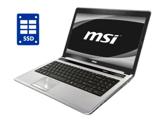 БУ Ноутбук MSI CR640 / 15.6&quot; (1366x768) TN / Intel Core i3-2330M (2 (4) ядра по 2.2 GHz) / 8 GB DDR3 / 240 GB SSD / Intel HD Graphics 3000 / WebCam / DVD-ROM / Win 10 Pro из Европы в Одесі