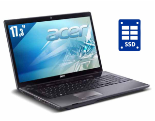 БУ Ноутбук Acer Aspire 7750 / 17.3&quot; (1600x900) TN / Intel Core i3-2330M (2 (4) ядра по 2.2 GHz) / 8 GB DDR3 / 240 GB SSD / Intel HD Graphics 3000 / WebCam / DVD-RW / Win 10 Pro из Европы в Одессе