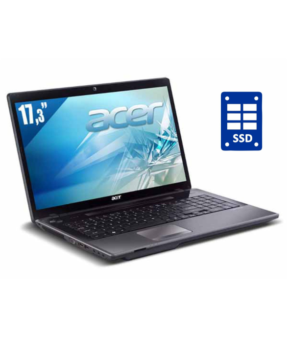 Ноутбук Acer Aspire 7750 / 17.3&quot; (1600x900) TN / Intel Core i3-2330M (2 (4) ядра по 2.2 GHz) / 8 GB DDR3 / 240 GB SSD / Intel HD Graphics 3000 / WebCam / DVD-RW / Win 10 Pro - 1