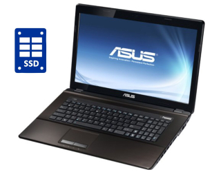 БУ Ноутбук Asus K73E / 17.3&quot; (1600x900) TN / Intel Core i3-2310M (2 (4) ядра по 2.1 GHz) / 8 GB DDR3 / 240 GB SSD / Intel HD Graphics 3000 / WebCam / DVD-ROM / Win 10 Pro из Европы в Одесі