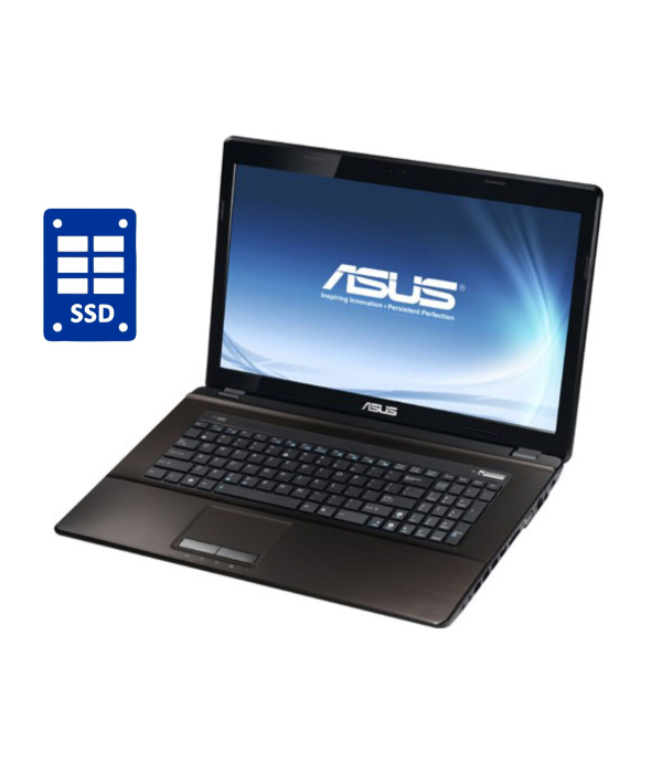Ноутбук Asus K73E / 17.3&quot; (1600x900) TN / Intel Core i3-2310M (2 (4) ядра по 2.1 GHz) / 8 GB DDR3 / 240 GB SSD / Intel HD Graphics 3000 / WebCam / DVD-ROM / Win 10 Pro - 1
