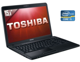 БУ Ноутбук Toshiba Satellite C660 / 15.6&quot; (1366x768) TN / Intel Core i5-2450M (2 (4) ядра по 2.5 - 3.1 GHz) / 8 GB DDR3 / 240 GB SSD / Intel HD Graphics 3000 / WebCam / DVD-RW / Win 10 Pro  из Европы в Одессе