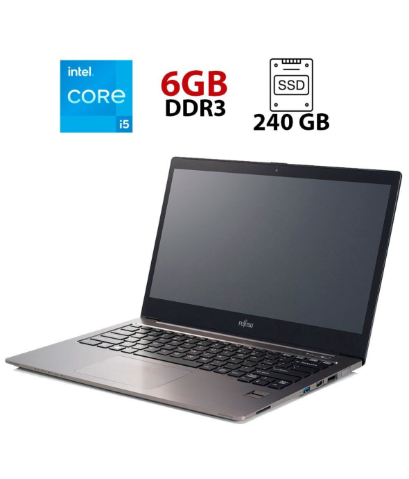 Ультрабук Б-класс Fujitsu LifeBook U904 / 14&quot; (3200x1800) IPS / Intel Core i5-4300U (2 (4) ядра по 1.9 - 2.9 GHz) / 6 GB DDR3 / 240 GB SSD / Intel HD Graphics 4400 / WebCam - 1
