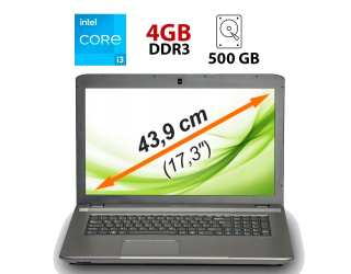 БУ Ноутбук Medion Akoya E7227 / 17.3&quot; (1600x900) TN / Intel Core i3-4100M (2 (4) ядра по 2.5 GHz) / 4 GB DDR3 / 500 GB HDD / Intel HD Graphics 4600 / WebCam / HDMI из Европы в Одессе