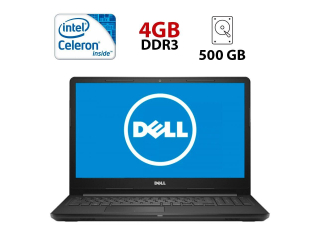 БУ Ноутбук Dell Inspiron 15-3652 / 15.6&quot; (1366x768) TN / Intel Celeron N3060 (2 ядра по 1.6 - 2.48 GHz) / 4 GB DDR3 / 500 GB HDD / Intel HD Graphics / WebCam / Батарея не держит из Европы в Одесі