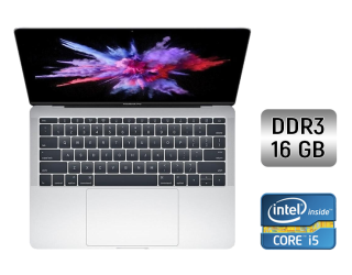 БУ Ультрабук Apple MacBook Pro 13 (2017) / 13.3&quot; (2560x1600) IPS / Intel Core i5-7360U (2 (4) ядра по 2.3 - 3.6 GHz) / 16 GB DDR3 / 256 GB SSD / Intel Iris Plus Graphics 640 / WebCam / Touch ID / Silver из Европы в Одесі