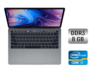 БУ Ультрабук Б-класс Apple MacBook Pro 13 (2017) / 13.3&quot; (2560x1600) IPS / Intel Core i7-7660U (2 (4) ядра по 2.5 - 4.0 GHz) / 8 GB DDR3 / 512 GB SSD / Intel Iris Plus Graphics 640 / WebCam / Touch ID / Space Gray из Европы в Одессе