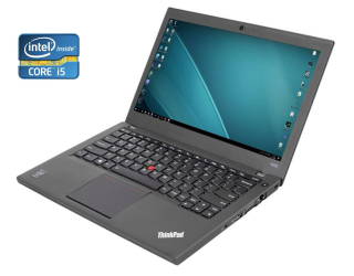 БУ Нетбук Lenovo ThinkPad X240 / 12.5&quot; (1366x768) TN / Intel Core i5-4300U (2 (4) ядра по 1.9 - 2.9 GHz) / 8 GB DDR3 / 240 GB SSD / Intel HD Graphics 4400 / WebCam / Win 10 Pro из Европы в Одессе