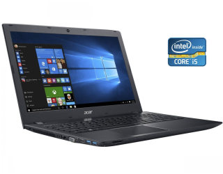 БУ Ноутбук Acer Aspire E5-574-58JM / 15.6&quot; (1366x768) TN / Intel Core i5-6200U (2 (4) ядра по 2.3 - 2.8 GHz) / 8 GB DDR3 / 240 GB SSD / Intel HD Graphics 520 / WebCam / DVD-RW / Win 10 Home из Европы в Одесі