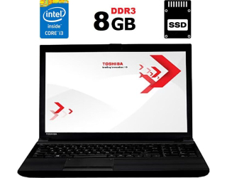 БУ Ноутбук Toshiba Tecra A50-A / 15.6&quot; (1366x768) TN / Intel Core i3-4000M (2 (4) ядра по 2.4 GHz) / 8 GB DDR3 / 120 GB SSD NEW / Intel HD Graphics 4600 / WebCam / HDMI из Европы в Одессе