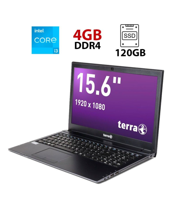 Ноутбук Terra Mobile 1515 / 15.6&quot; (1920x1080) IPS / Intel Core i3-7100U (2 (4) ядра по 2.4 GHz) / 4 GB DDR4 / 120 GB SSD / Intel HD Graphics 620 / WebCam - 1
