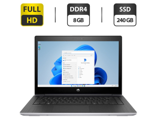 БУ Ультрабук Б-класс HP ProBook 440 G5 / 14&quot; (1920x1080) TN/ Intel Core i5-8250U (4 (8) ядра по 1.6 - 3.4 GHz) / 8 GB DDR4 / 240 GB SSD / Intel HD Graphics 620 / WebCam / HDMI / Windows 11 Pro из Европы