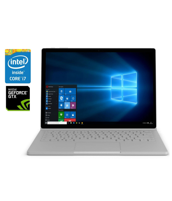 Игровой ультрабук-трансформер Б-класс Microsoft Surface Book 2 / 15.0&quot; (3240x2160) IPS Touch / Intel Core i7-8650U (4 (8) ядра по 1.9 - 4.2 GHz) / 16 GB DDR4 / 256 GB SSD / nVidia GeForce GTX 1060, 6 GB GDDR5, 192-bit / WebCam - 1