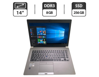 БУ Ноутбук Toshiba Tecra Z40-A-182 / 14&quot; (1600x900) TN / Intel Core i7-4600U (2 (4) ядра по 2.1 - 3.3 GHz) / 8 GB DDR3 / 256 GB SSD / Intel HD Graphics 4400 / WebCam / VGA из Европы в Одессе