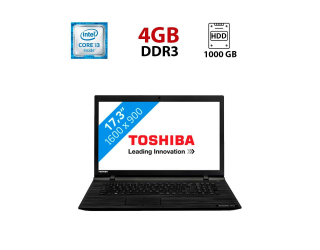 БУ Ноутбук Toshiba Satellite PRO C70-B / 17.3&quot; (1600x900) TN LED / Intel Core i3-4005U (2 (4) ядра по 1.7 GHz) / 4 GB DDR3 / 1000 GB HDD / Intel HD Graphics 4400 / WebCam из Европы в Одессе