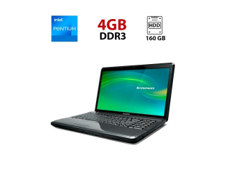 БУ Ноутбук Lenovo G550 / 15.6&quot; (1366x768) TN / Intel Pentium T4400 (2 ядра по 2.2 GHz) / 4 GB DDR3 / 160 GB HDD / Intel GMA 4500M Graphics / WebCam / АКБ не держит из Европы в Одессе