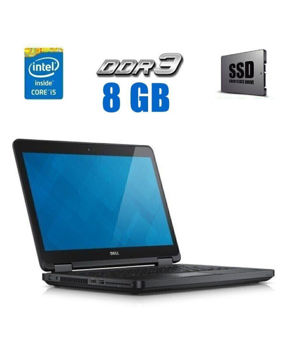 Ноутбук Dell Latitude E5440 / 14&quot; (1366x768) TN / Intel Core i5-4200U (2 (4) ядра по 1.6 - 2.6 GHz) / 8 GB DDR3 / 240 GB SSD / Intel HD Graphics 4400 / WebCam / 3G - 1