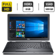 Ноутбук Б-класс Dell Latitude E6530 / 15.6" (1920x1080) TN / Intel Core i7-3540M (2 (4) ядра по 3.0 - 3.7 GHz) / 8 GB DDR3 / 500 GB SSHD / Intel HD Graphics 4000 / DVD-ROM / Windows 10 Pro - 1