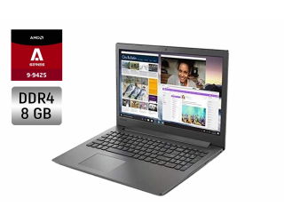 БУ Ноутбук Б-класс Lenovo IdeaPad 130-15AST / 15.6&quot; (1366x768) TN / AMD A9-9425 (2 ядра по 3.1 - 3.7 GHz) / 8 GB DDR4 / 240 GB SSD / AMD Radeon R5 Graphics / WebCam / Windows 10 из Европы в Одессе