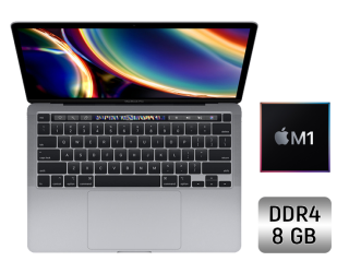 БУ Ультрабук Apple MacBook Air 13 (2020) / 13.3&quot; (2560x1600) IPS / Apple M1 (8 ядер по 3.2 GHz) / 8 GB DDR4 / 256 GB SSD / Apple M1 Graphics / WebCam / True Tone / Touch ID / Space Gray из Европы в Одессе