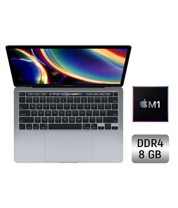 Ультрабук Apple MacBook Air 13 (2020) / 13.3&quot; (2560x1600) IPS / Apple M1 (8 ядер по 3.2 GHz) / 8 GB DDR4 / 256 GB SSD / Apple M1 Graphics / WebCam / True Tone / Touch ID / Space Gray - 1