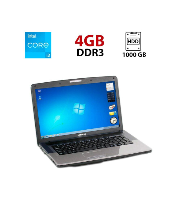 Ноутбук Medion Akoya E7220 / 17.3&quot; (1600x900) TN / Intel Core i3-2310M (2 (4) ядра по 2.1 GHz) / 4 GB DDR3 / 1000 GB HDD / Intel HD Graphics 3000 / WebCam / USB 3.0 - 1