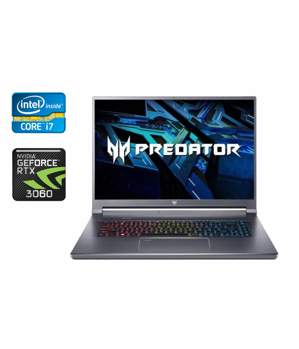 Игровой ноутбук Acer Predator Triton 500 SE / 16&quot; (2560x1600) IPS / Intel Core i7-11800H (8 (16) ядер по 2.3 - 4.6 GHz) / 16 GB DDR4 / 512 GB SSD / nVidia GeForce RTX 3060, 6 GB GDDR6, 192-bit / WebCam / Windows 10 - 1
