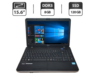 БУ Ноутбук Б-класс Fujitsu LifeBook A512 / 15.6&quot; (1366x768) TN / Intel Core i3-3110M (2 (4) ядра по 2.4 GHz) / 8 GB DDR3 / 120 GB SSD / Intel HD Graphics 4000 / WebCam / DVD-ROM / VGA из Европы в Одессе