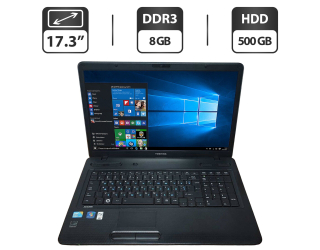 БУ Ноутбук Б-класс Toshiba Satellite C670-1DW / 17.3&quot; (1600x900) TN / Intel Core i3-370M (2 (4) ядра по 2.4 GHz) / 8 GB DDR3 / 500 GB HDD / Intel HD Graphics / WebCam / VGA из Европы в Одессе