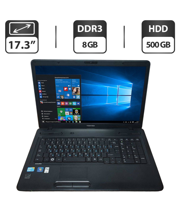 Ноутбук Б-класс Toshiba Satellite C670-1DW / 17.3&quot; (1600x900) TN / Intel Core i3-370M (2 (4) ядра по 2.4 GHz) / 8 GB DDR3 / 500 GB HDD / Intel HD Graphics / WebCam / VGA - 1