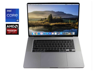БУ Ультрабук Apple MacBook Pro 16 2019 A2141 / 16&quot; (3072x1920) IPS / Intel Core i9-9980HK (8 (16) ядер по 2.4 - 5.0 GHz) / 16 GB DDR4 / 500 GB SSD / AMD Radeon Pro 5300M, 4 GB GDDR6, 128-bit / WebCam / MacOS из Европы в Одесі