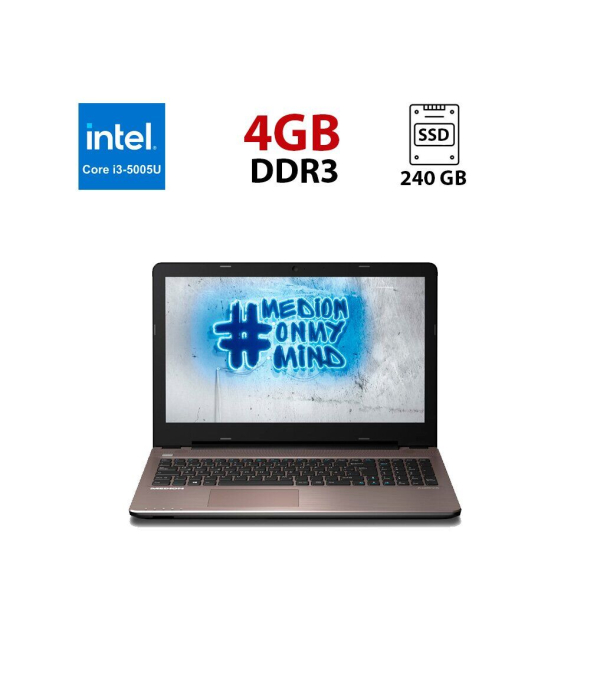 Ноутбук Medion Akoya E6415 / 15.6&quot; (1366x768) TN / Intel Core i3-5005U (2 (4) ядра по 2.0 GHz) / 4 GB DDR3 / 240 GB SSD / Intel HD Graphics 5500 / WebCam - 1