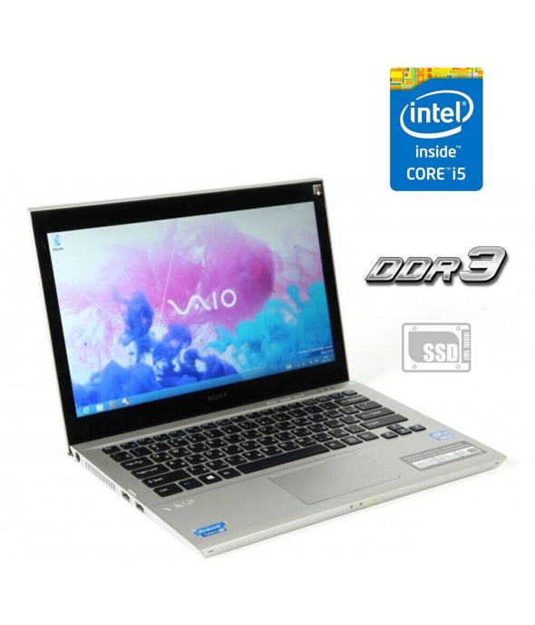 Ноутбук Б-класс Sony VAIO SVT131A11V / 13.3&quot; (1366x768) TN / Intel Core i5-3317U (2 (4) ядра по 1.7 - 2.6 GHz) / 8 GB DDR3 / 120 GB SSD / Intel HD Graphics 4000 - 1