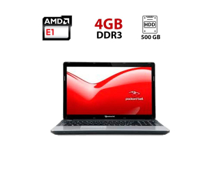 БУ Ноутбук Б-класс Packard Bell EasyNote TE69KB / 15.6&quot; (1366x768) TN / AMD E1-2500 (2 ядра по 1.4 GHz) / 4 GB DDR3 / 500 GB HDD / Intel HD Graphics / WebCam из Европы в Одессе