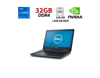 БУ Игровой ноутбук Dell Precision 7710 / 17.3&quot; (1920x1080) IPS / Intel Core i7-6820HQ (4 (8) ядра по 2.7 - 3.6 GHz) / 32 GB DDR4 / 256 GB SSD + 500 GB HDD / nVidia Quadro M3000M, 4 GB GDDR5, 256-bit / WebCam из Европы в Одессе
