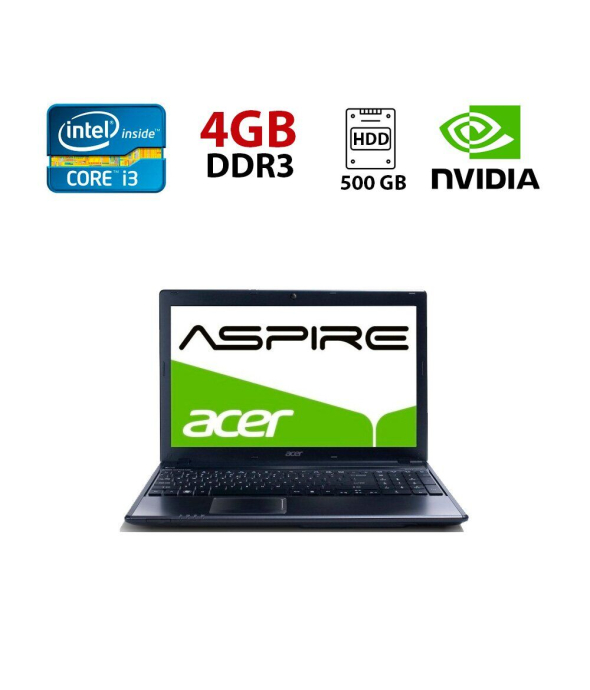Ноутбук Acer Aspire 5755G / 15.6&quot; (1366x768) TN / Intel Core i3-2350M (2 (4) ядра по 2.3 GHz) / 4 GB DDR3 / 500 GB HDD / nVidia GeForce GT 630M, 2 GB GDDR5, 128-bit / WebCam - 1