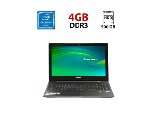 БУ Ноутбук Lenovo G50-30 / 15.6&quot; (1366x768) TN / Intel Celeron N2840 (2 ядра по 2.16 - 2.58 GHz) / 4 GB DDR3 / 500 GB HDD / Intel HD Graphics / WebCam из Европы в Одессе