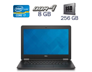 БУ Нетбук Dell Latitude E7270 / 12.5&quot; (1366x768) TN / Intel Core i7-6600U (2 (4) ядра по 2.6 - 3.4 GHz) / 8 GB DDR4 / 256 GB SSD / Intel HD Graphics 520 / WebCam / Windows 10 из Европы в Одессе