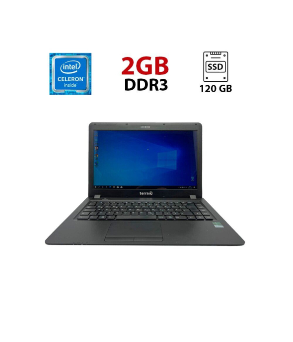 Ноутбук Terra Mobile EA B21 / 14&quot; (1366x768) TN / Intel Celeron N2840 (2 ядра по 2.16 - 2.58 GHz) / 2 GB DDR3 / 120 GB SSD / Intel HD Graphics / WebCam - 1