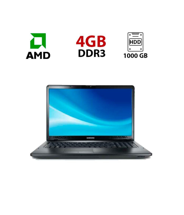 Ноутбук Samsung NP355E7C / 17.3&quot; (1600x900) TN / AMD A4-4300M (2 ядра по 2.5 - 3.0 GHz) / 4 GB DDR3 / 1000 GB HDD / AMD Radeon HD 7420G Graphics / WebCam - 1