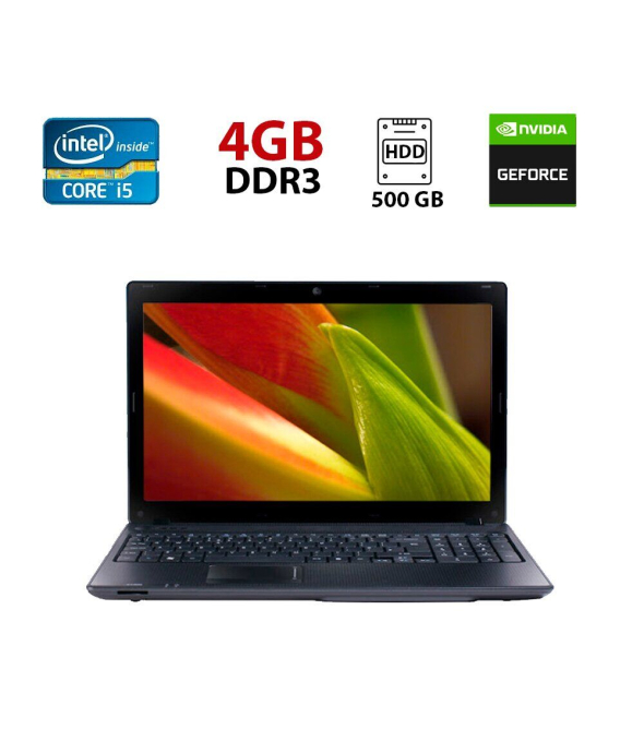 Ноутбук Acer Aspire 5742G / 15.6&quot; (1366x768) TN / Intel Core i5-460M (2 (4) ядра по 2.53 - 2.8 GHz) / 4 GB DDR3 / 500 GB HDD / nVidia GeForce GT 420M, 1 GB DDR3, 128-bit / WebCam - 1