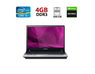 БУ Ноутбук Samsung 300E4A / 15.6&quot; (1366x768) TN / Intel Core i3-2350M (2 (4) ядра по 2.3 GHz) / 4 GB DDR3 / 500 GB HDD / nVidia GeForce GT 310M, 1 GB DDR3, 128-bit / WebCam из Европы в Одессе