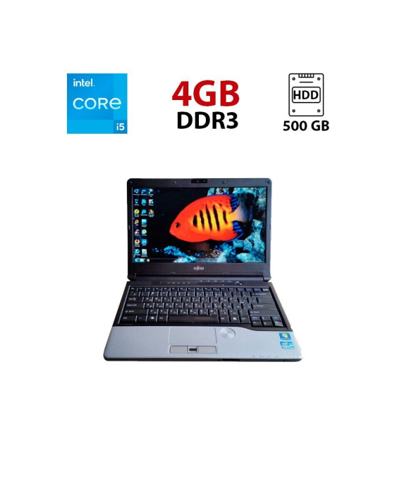 Ноутбук Fujitsu LifeBook S762 / 13.3&quot; (1366x768) TN / Intel Core i5-3320M (2 (4) ядра по 2.6 - 3.3 GHz) / 4 GB DDR3 / 500 GB HDD / Intel HD Graphics 4000 / WebCam - 1