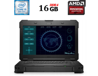 БУ Защищенный ноутбук Б-класс Dell Latitude 5424 Rugged / 14&quot; (1920x1080) IPS / Intel Core i5-8350U (4 (8) ядра по 1.7 - 3.6 GHz) / 16 GB DDR4 / 512 GB SSD M.2 / AMD Radeon RX 540, 2 GB GDDR5, 128-bit / WebCam / USB 3.1 / HDMI / Два АКБ из Европы в Одессе