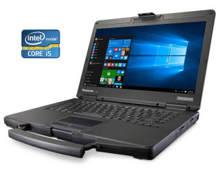БУ Защищенный ноутбук-трансформер Panasonic Toughbook CF-54 / 14&quot; (1920x1080) IPS / Intel Core i5-4200U (2 (4) ядра по 1.6 - 2.6 GHz) / 12 GB DDR3 / 480 GB SSD / Intel HD Graphics 4400 / WebCam / Win 10 Pro из Европы в Одессе