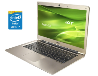 БУ Ультрабук Acer Aspire S3 / 13.3&quot; (1366x768) TN / Intel Core i7-2630QM (4 (8) ядра по 2.0 - 2.9 GHz) / 8 GB DDR3 / 240 GB SSD / Intel HD Graphics 3000 / WebCam / Win 10 Pro из Европы в Одессе