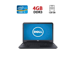 БУ Ноутбук Dell Inspiron 3521 / 15.6&quot; (1366x768) TN / Intel Core i3-3217U (2 (4) ядра по 1.8 GHz) / 4 GB DDR3 / 128 GB SSD / Intel HD Graphics 4000 / WebCam из Европы в Одесі